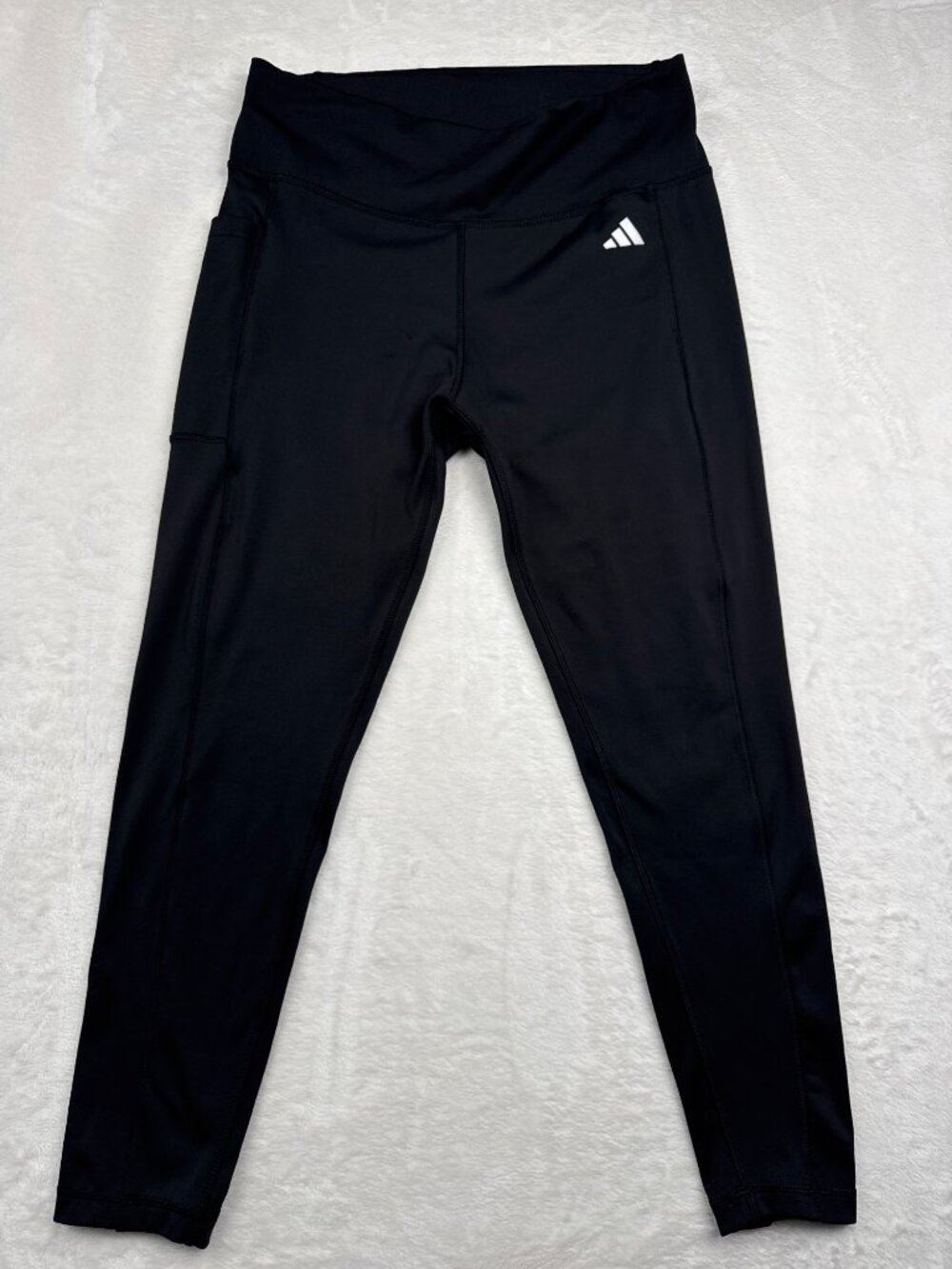 Adidas Womens Black Tight Fit Leggings Size L High Waist